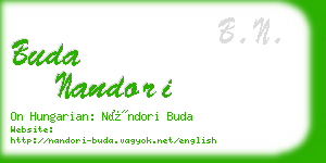 buda nandori business card